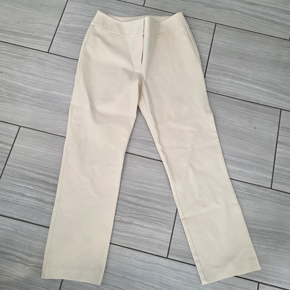 Chico's Cream High-Waist Trousers